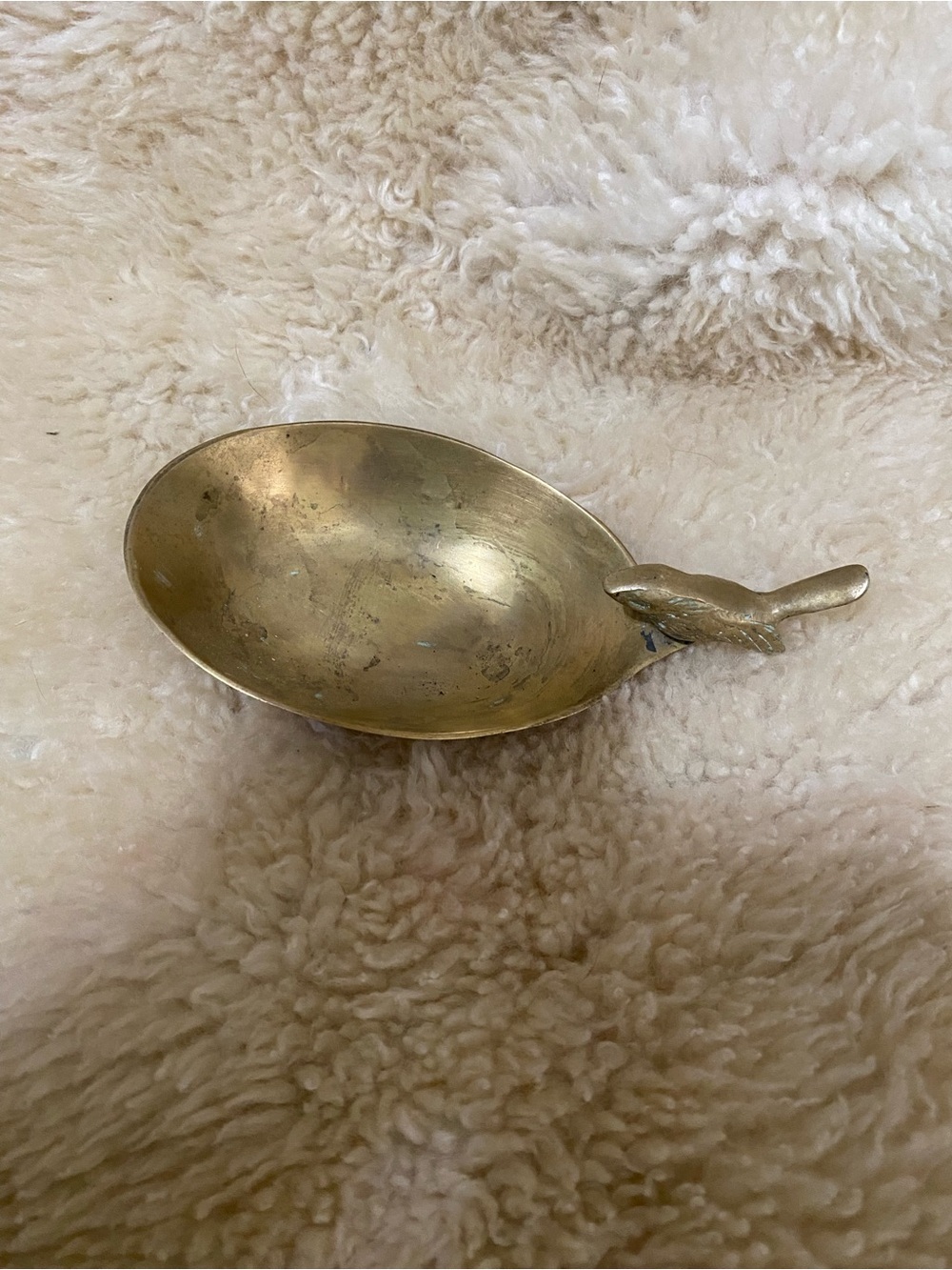 Brass Bird Accent Bowl - Gold Decorative Home Accent